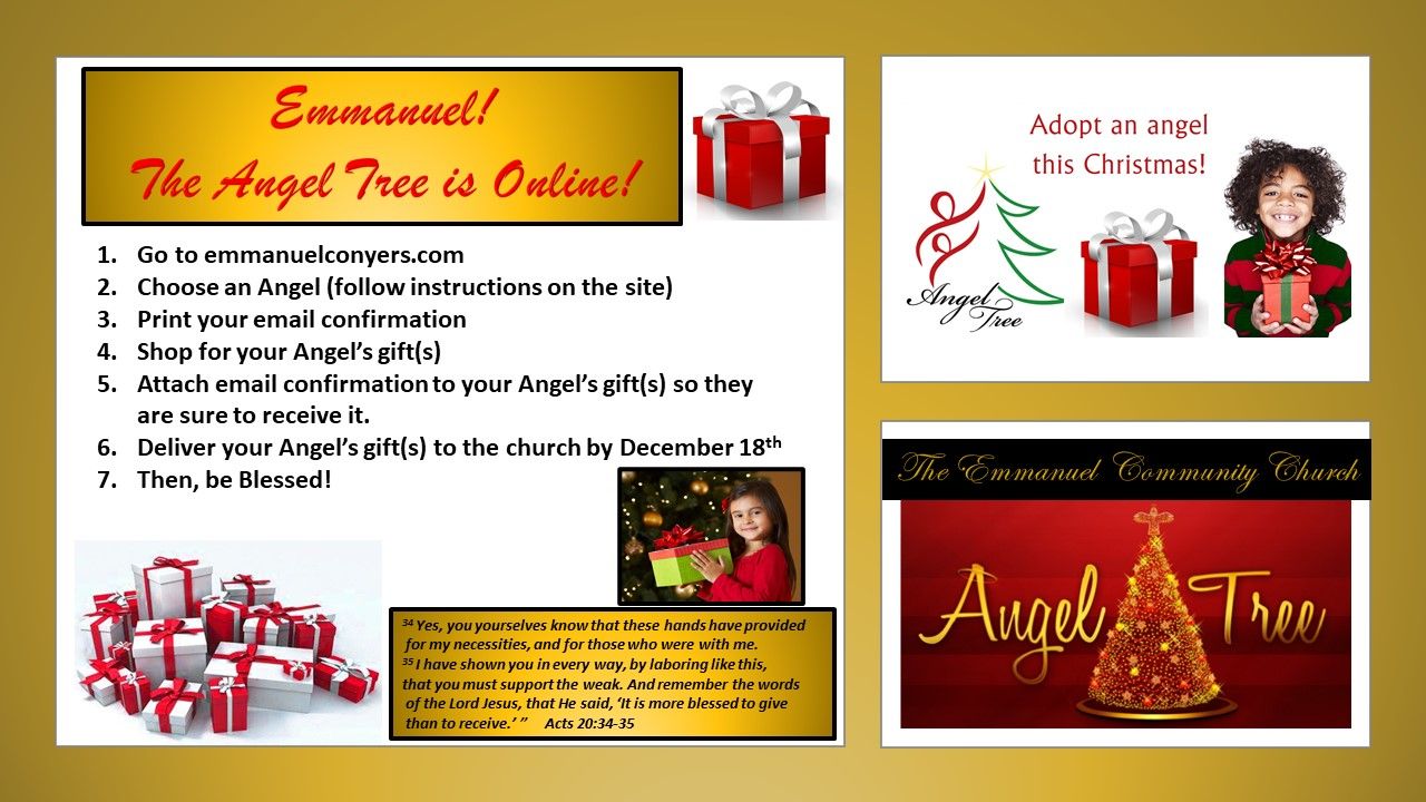 Angel Tree announcements