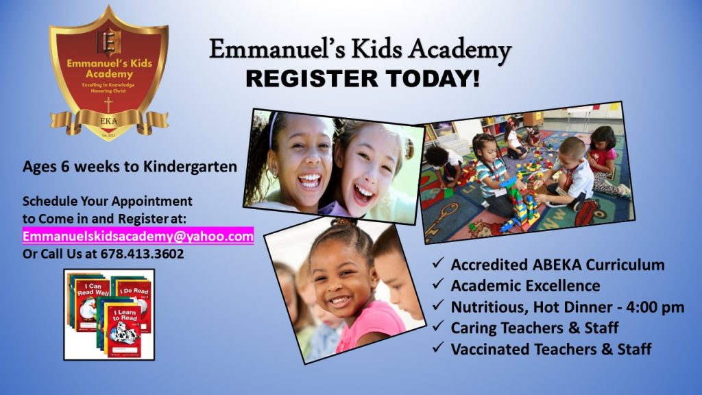 Emmanuel's Kids Academy flyer